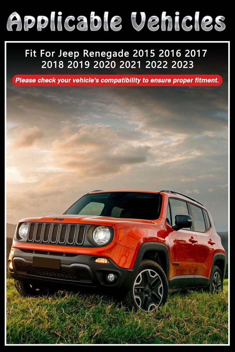 BriYorWay Vent Shades Rain Guards for Jeep Renegade 2015 2016 2017 2018 2019 2020 2021 2022 2023 Accessories, for Jeep Renegade Window Deflectors Window Visors - Image 2